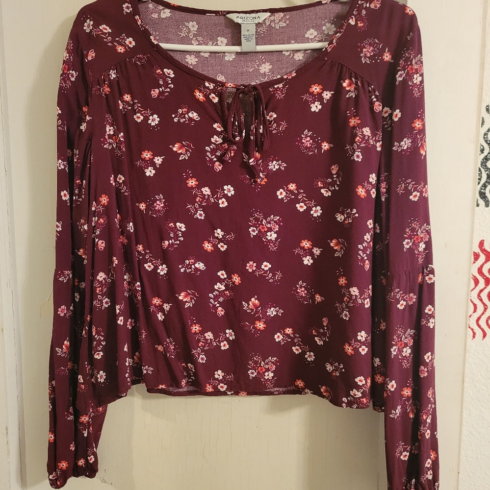 Red floral shirt